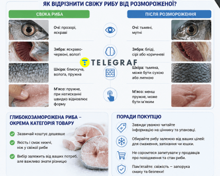 Як відрізнити заморожену рибу