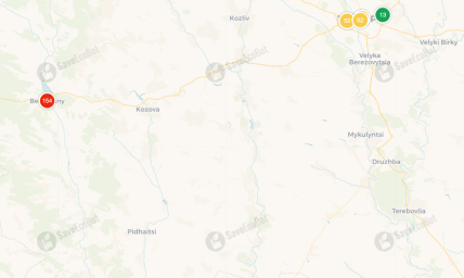 Карта загрязнения воздуха в Тернопольской области