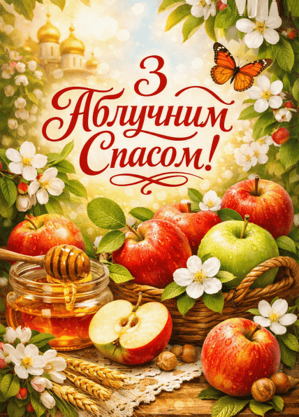 Яблочный Спас, открытки, картинки, поздравления