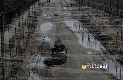 Дорога у Дружківці з антидроновою сіткою