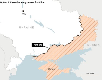 Карта можливої угоди щодо України, коли буде заморозка по лінії фронту