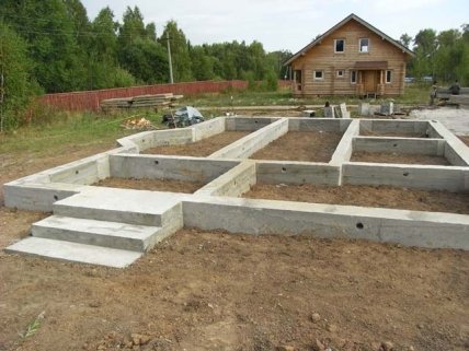 Стрічковий фундамент з отворами