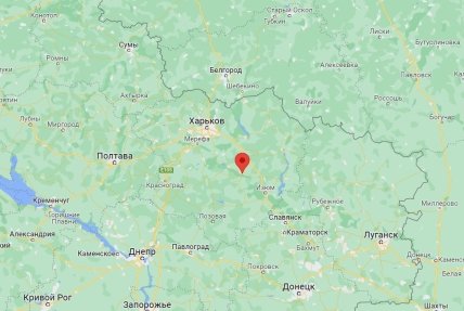 Балаклея на карте Украины