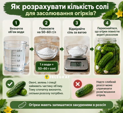 Как рассчитать количество соли | Инфографика: ИИ "Телеграф"
