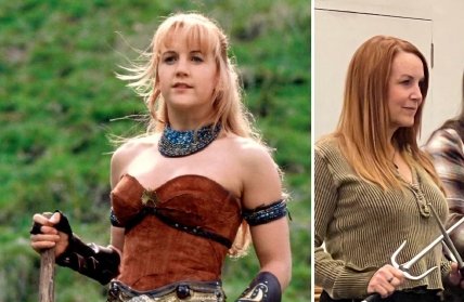 Рене О’Коннор у серіалі "Ксна: принцеса-воїн" й зараз, 2023 рік