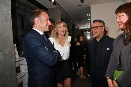 Эммануэль Макрон и Лоранс Озьер-Журдан