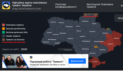 Карта повітряних тривог