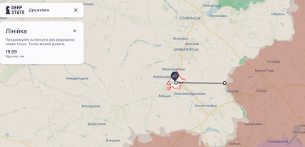 Дружковка на карте