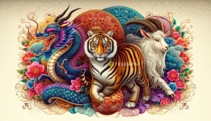 китайский гороскоп Дракон, Тигр и Коза