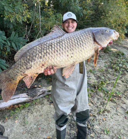В Днепре мужчина поймал огромного сазана