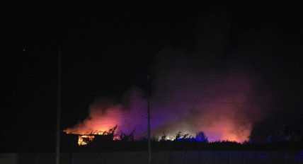 Пожежа через удар РФ по Білій Церкві 2.09.2025