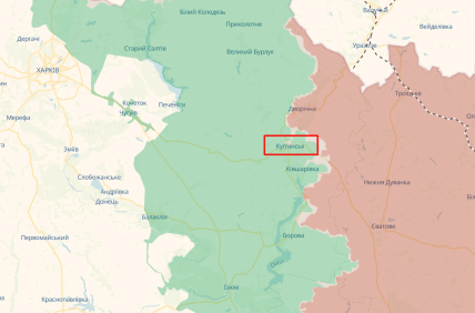 Купянск на карте боевых действий DeepState 08.03.2026