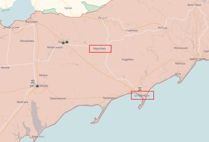 Карта оккупированных территорий Запорожской области