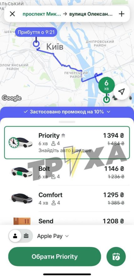 Ціни на таксі в Києві