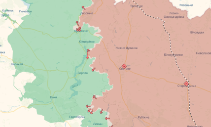 Карта боевых действий за Купянск от DeepState 11.10.2025