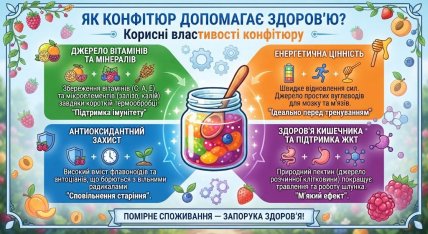 Полезнгые свойства конфитюра