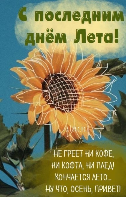 с последним днем лета