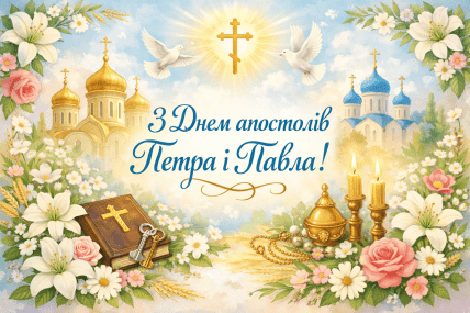 Петра и Павла, праздник, октрытки, поздравления