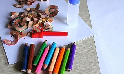 Поделки с детьми: мастерим шедевры из карандашной стружки - изображение №1