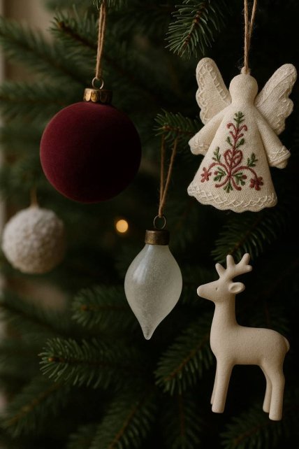 Натуральные украшения к елке. Фото: Pinterest