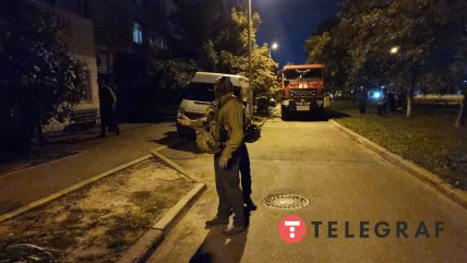 На Оноре де Бальзака в Киеве полиция общается с вероятным подрывником