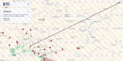 Відстань між Україною та містом Перм, карта