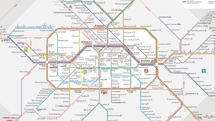 Карта метрополитена Берлина