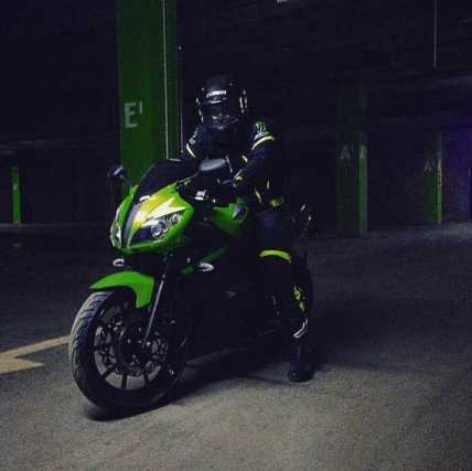 Орест Саламаха на мотоциклі, 2015 рік