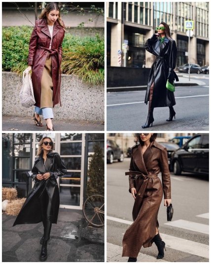 Шкіряний тренч