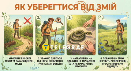 Что делать, если встретил змею, инфографика