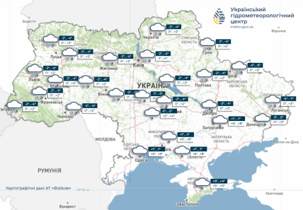 Карта погоды на 28 января