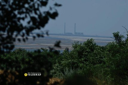 Каховское водохранилище после подрыва дамбы