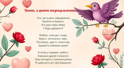 З днем народження Тетянко