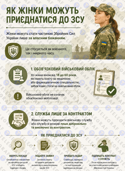 Як жінки можуть приєднатися до ЗСУ