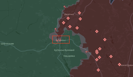 Купянск на карте Deep State