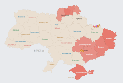 карта тривог