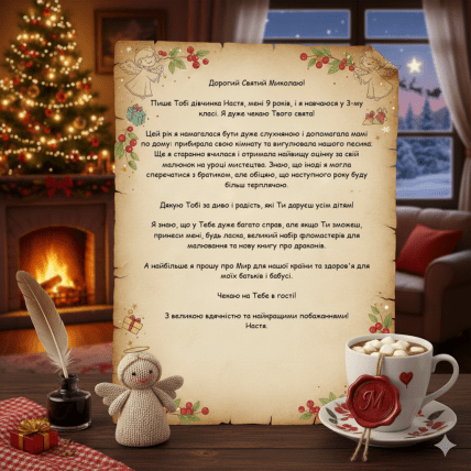 лист святому Миколаю