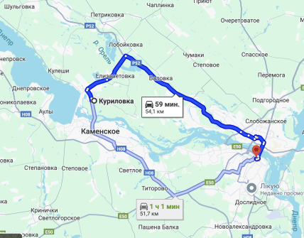 Куриловка на карте