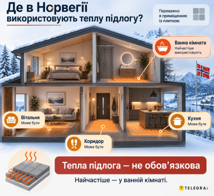 Теплый пол. Инфографика: ИИ "Телеграф"