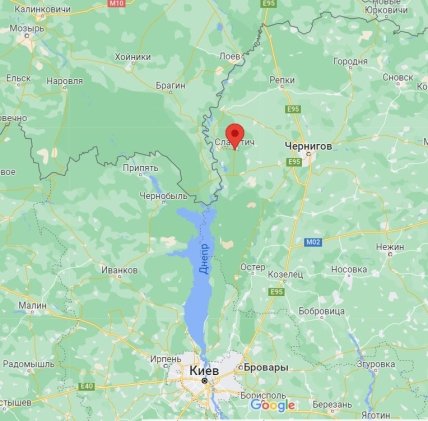 Где находится Славутич