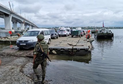 антоновский мост переправа с рф