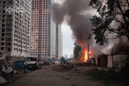 Последствия удара РФ по Киеву 6.07.2026
