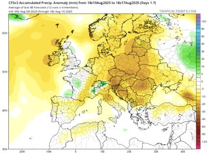 Карта опадів 10-18 серпня