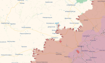 Карта боев на Покровском направлении от DeepState 18.08.2025