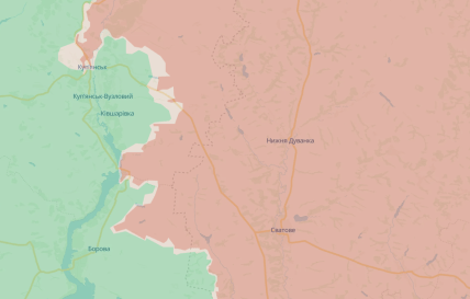 Карта боев на линии Купянск-Сватово 22.11.2025