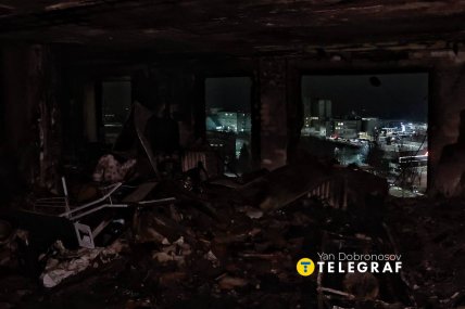 Вигляд пошкоджених "шахедом" приміщень