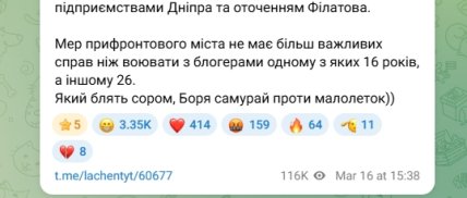 Пост Ігоря Лаченкова 16.03.2026