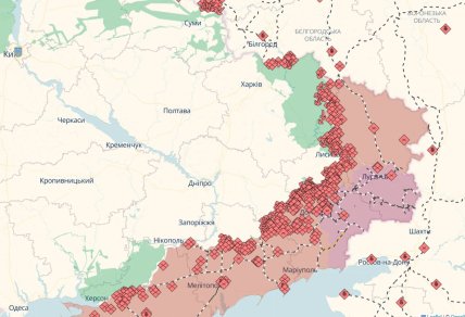 Лінія фронту на карті
