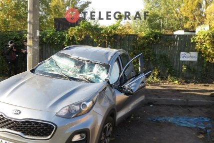 KIA Sportage попал в ДТП в Киеве