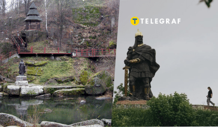 Парк у місті Коростень на Житомирщині